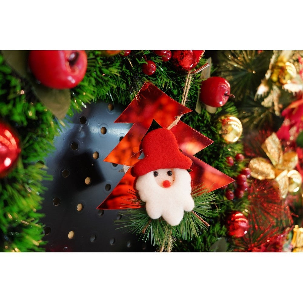 Ornament brad, Flippy, Brad cu clopotei, Rosu, Lucios, 15*20CM, Acril, Interior/ Exterior - vivimall.ro