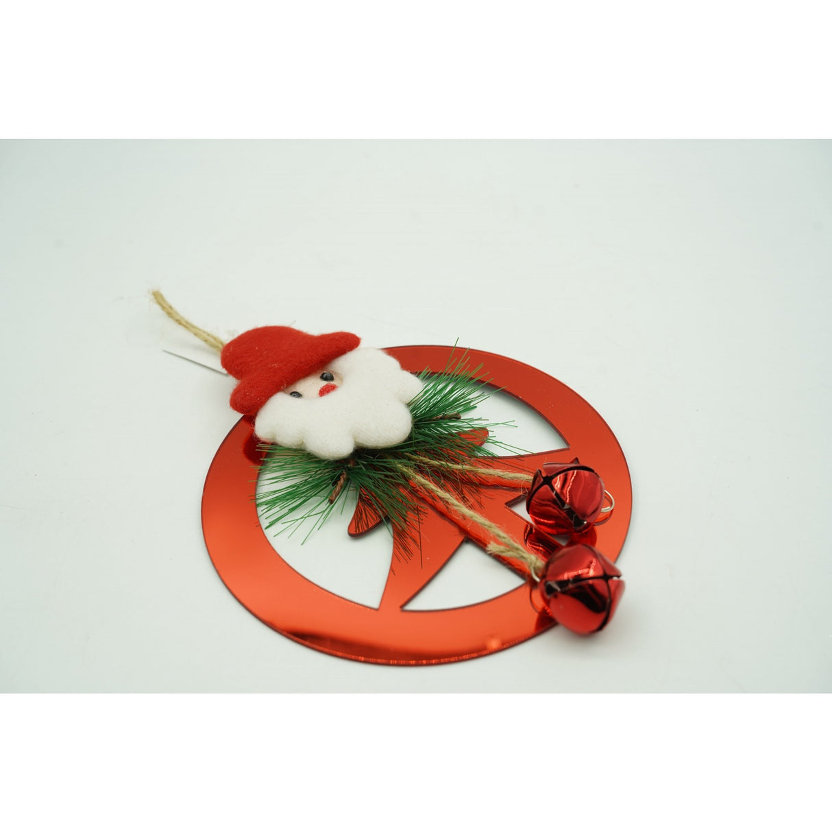 Ornament brad, Flippy, Brad cu clopotei, Rosu, Lucios, 15*20CM, Acril, Interior/ Exterior - vivimall.ro