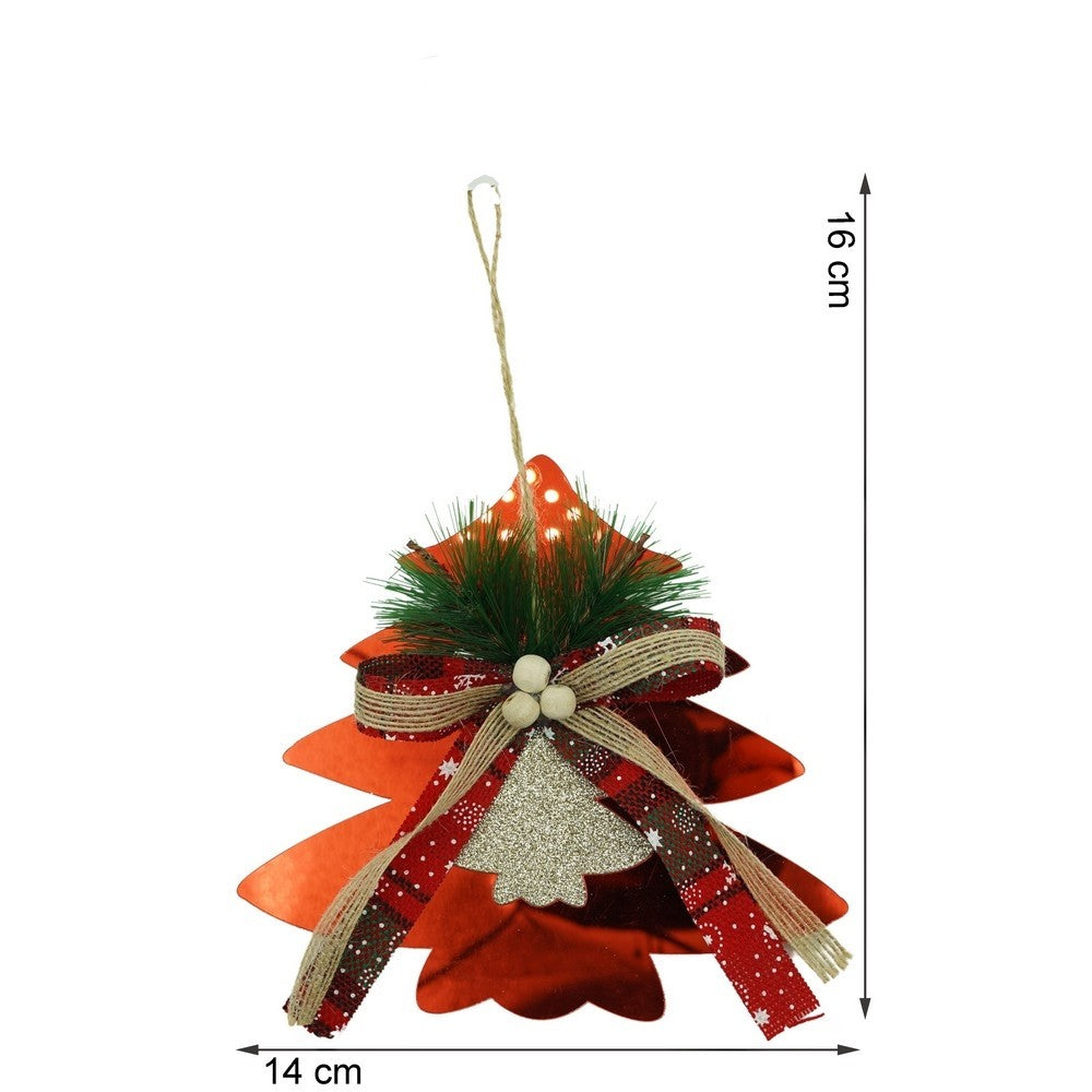 Ornament brad, Flippy, Brad, Rosu, Lucios, 14*16CM, Acril, Interior/ Exterior - vivimall.ro