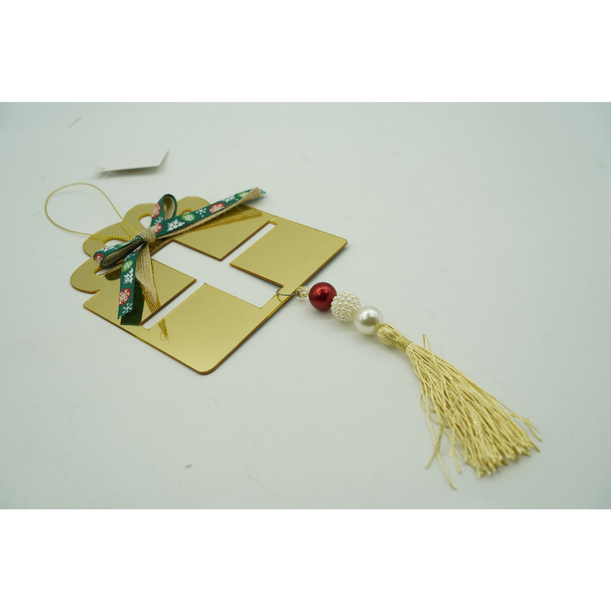 Ornament brad, Vivimall, Cadou, Auriu, Lucios, 16*28CM, Acril, Interior/ Exterior - vivimall.ro