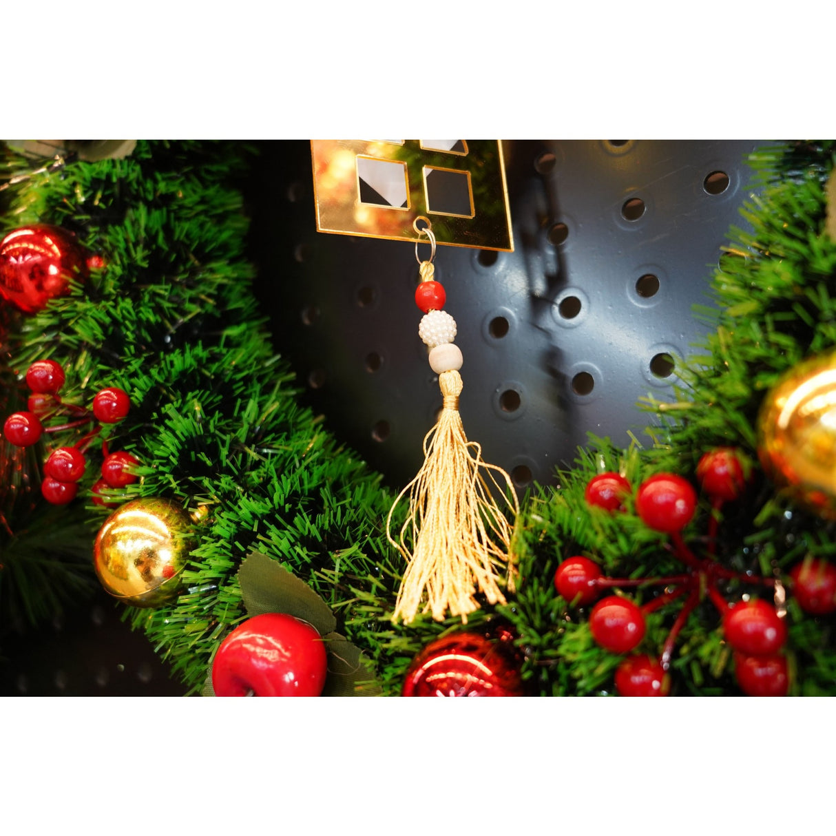 Ornament brad, Vivimall, Casa, Auriu, Lucios, 10*25CM, Acril, Interior/ Exterior - vivimall.ro