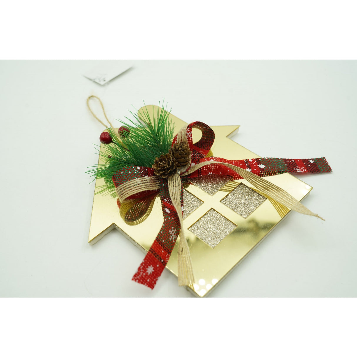 Ornament brad, Vivimall, Casa, Auriu, Lucios, 16*17CM, Acril, Interior/ Exterior - vivimall.ro