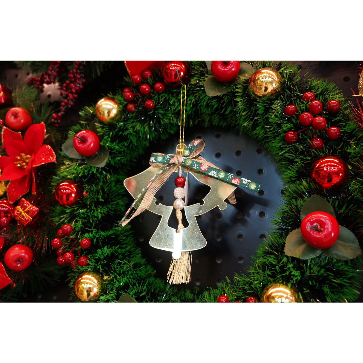 Ornament brad, Vivimall, Clopotei, Auriu, Lucios, 14*26CM, Acril, Interior/ Exterior - vivimall.ro