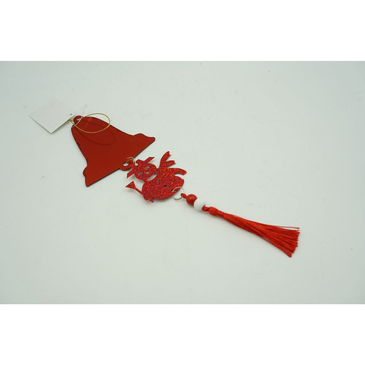 Ornament brad, Vivimall, Clopotel, Om de zapada, Rosu, Lucios, 10*28CM, Acril, Interior/ Exterior - vivimall.ro