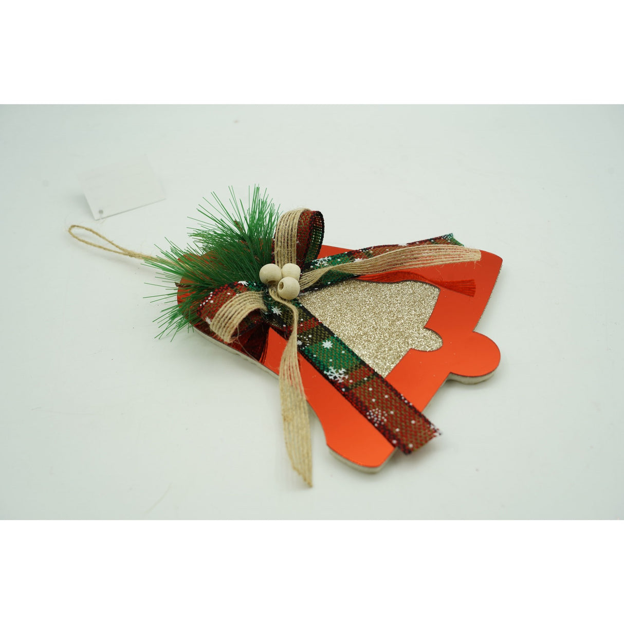 Ornament brad, Vivimall, Clopotel, Rosu, Lucios, 14*16CM, Acril, Interior/ Exterior - vivimall.ro