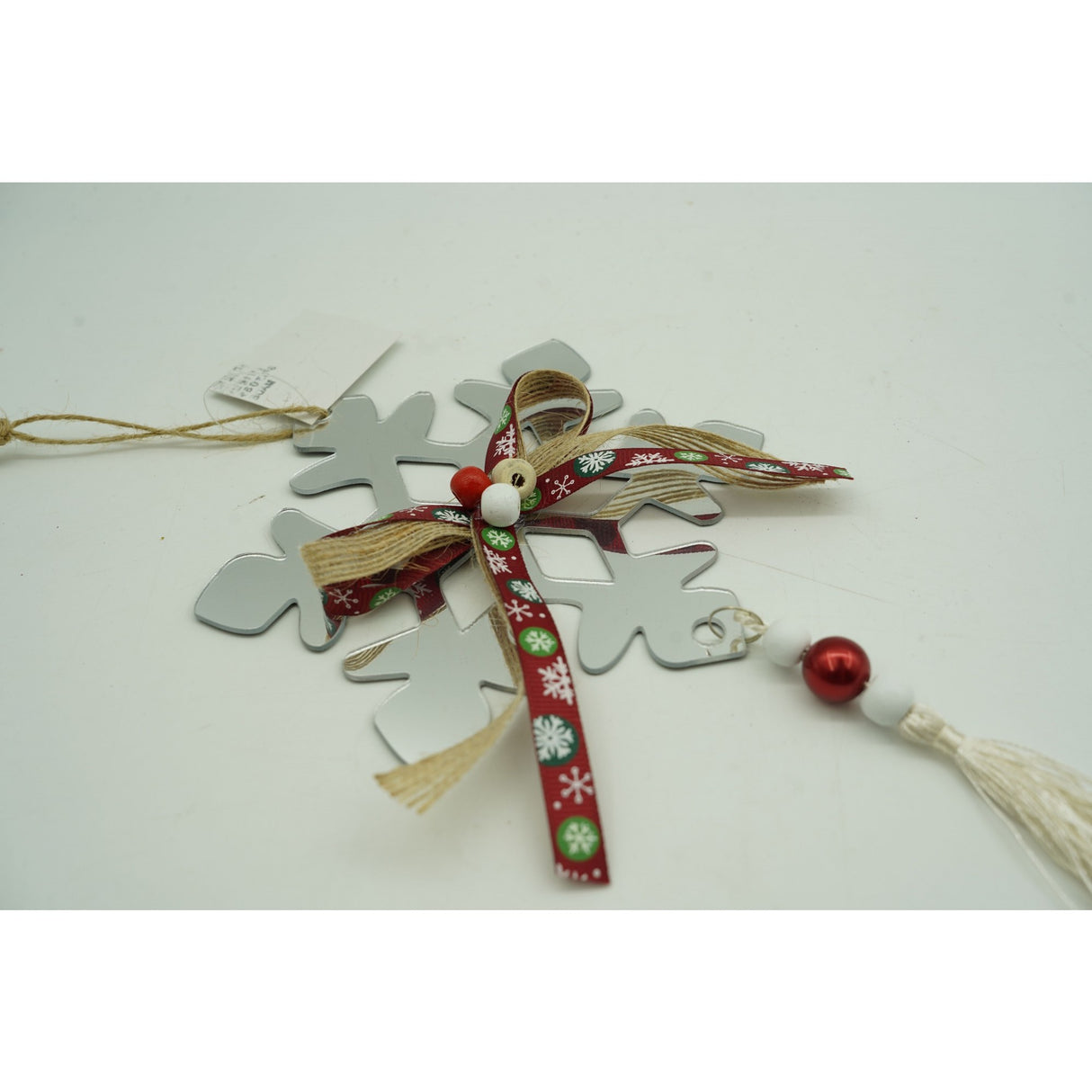 Ornament brad, Flippy, Fulg de nea, Argintiu, Lucios, 14*26CM, Acril, Interior/ Exterior - vivimall.ro