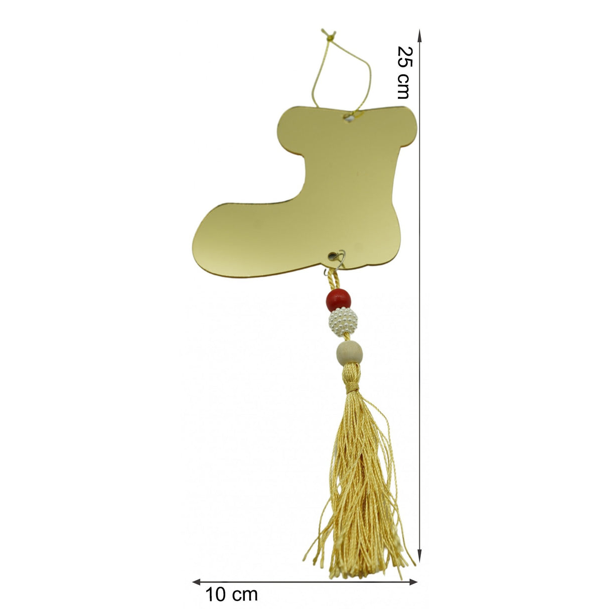 Ornament brad, Vivimall, Gheata, Auriu, Lucios, 10*25CM, Acril, Interior/ Exterior - vivimall.ro