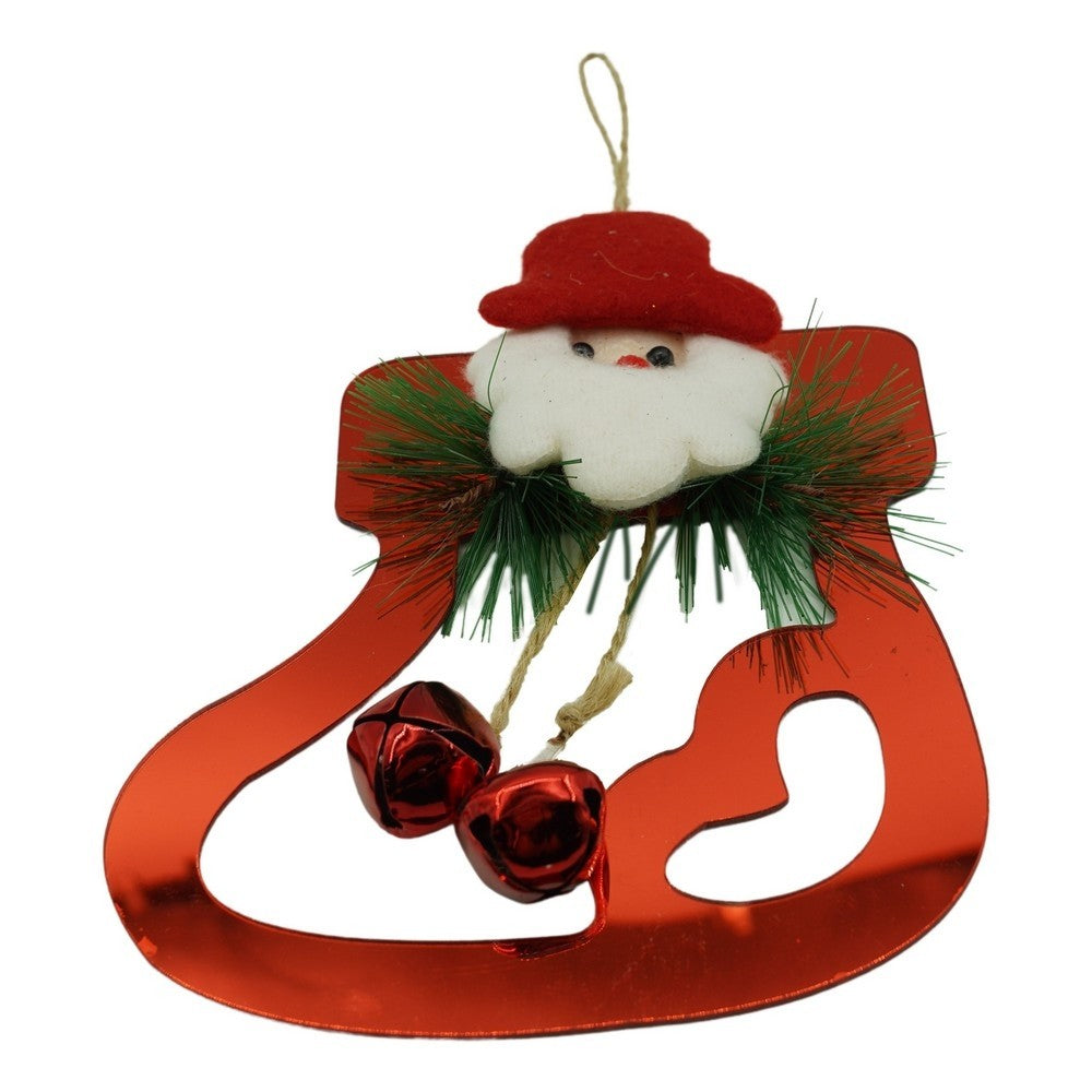 Ornament brad, Vivimall, Gheata cu clopotei, Rosu, Lucios, 15*20CM, Acril, Interior/ Exterior - vivimall.ro