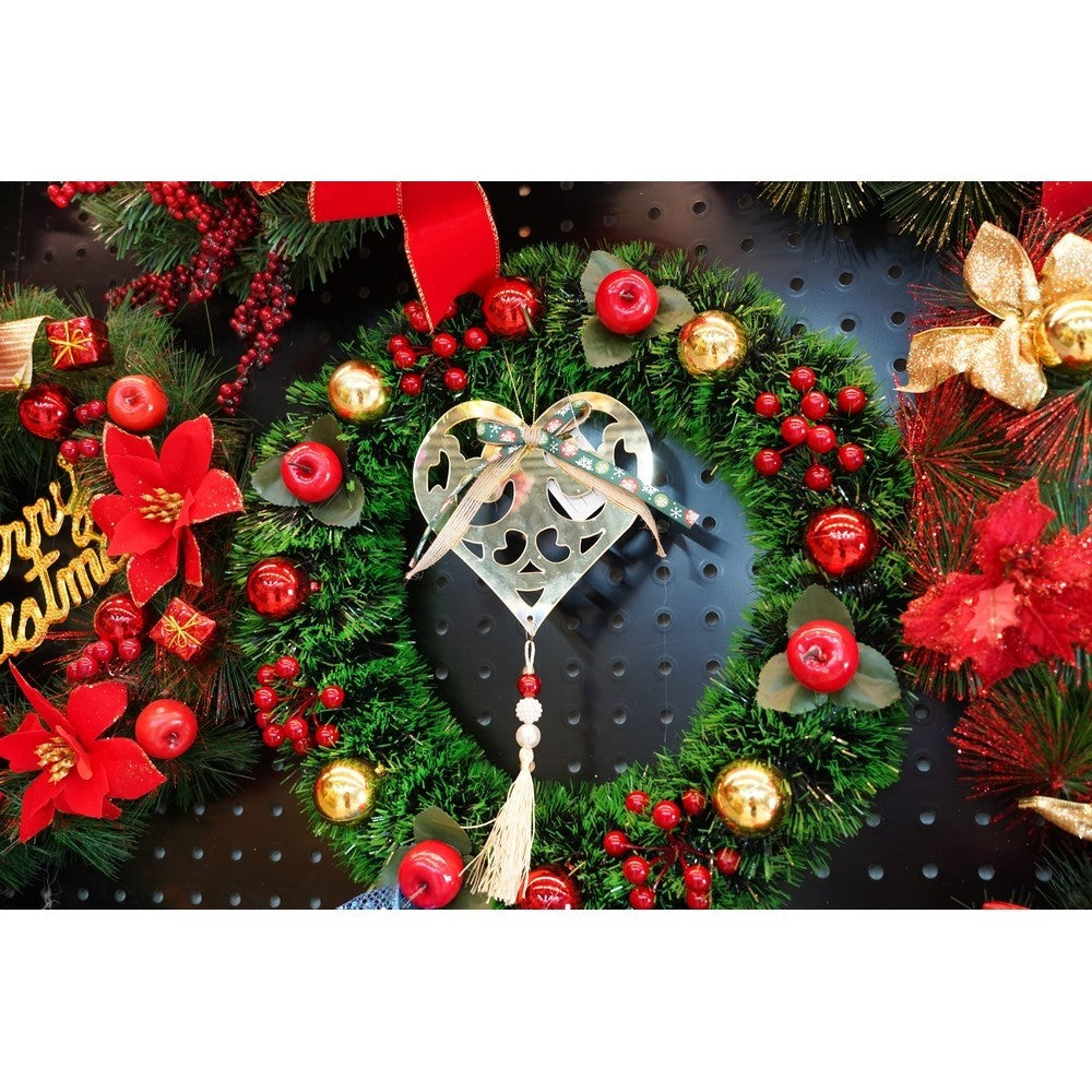 Ornament brad, Flippy, Inima, Auriu, Lucios, 15*26CM, Acril, Interior/ Exterior - vivimall.ro