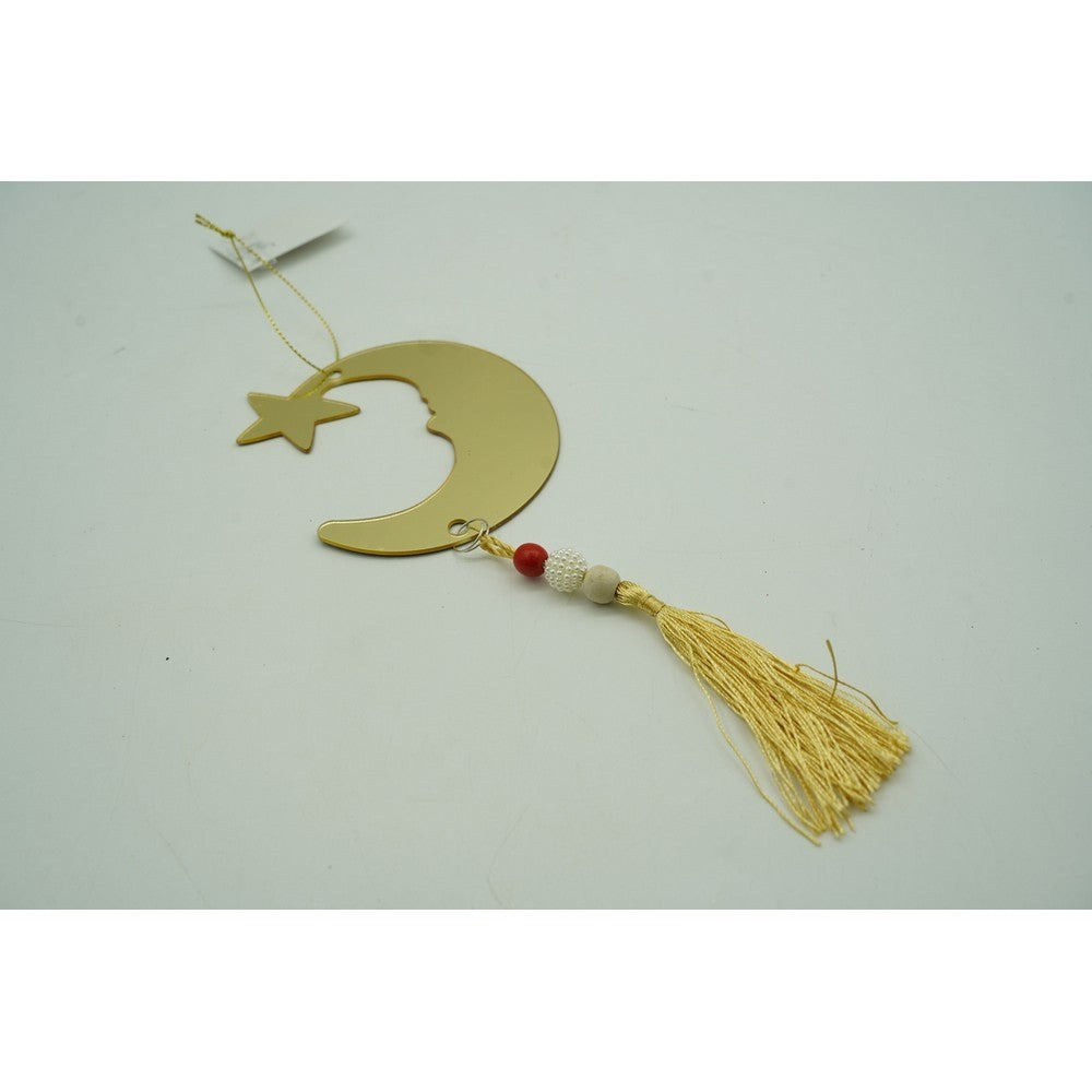 Ornament brad, Flippy, Luna, Auriu, Lucios, 10*25CM, Acril, Interior/ Exterior - vivimall.ro