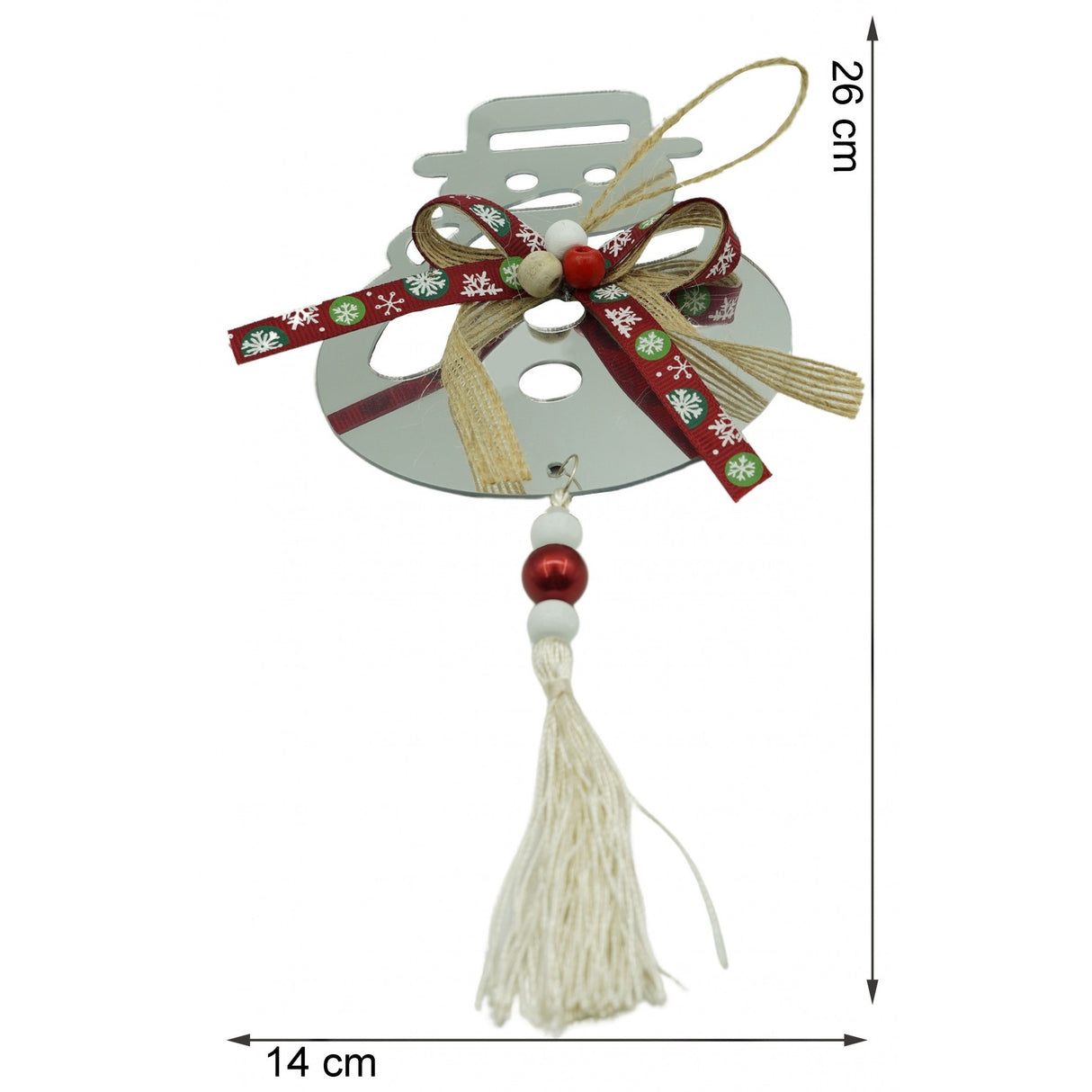 Ornament brad, Vivimall, Om de zapada, Argintiu, Lucios, 14*26CM, Acril, Interior/ Exterior - vivimall.ro