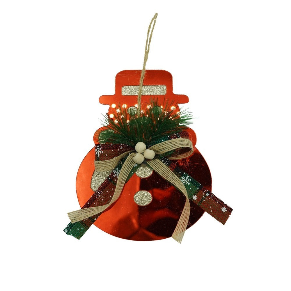 Ornament brad, Vivimall, Om de zapada, Rosu, Lucios, 14*17CM, Acril, Interior/ Exterior - vivimall.ro