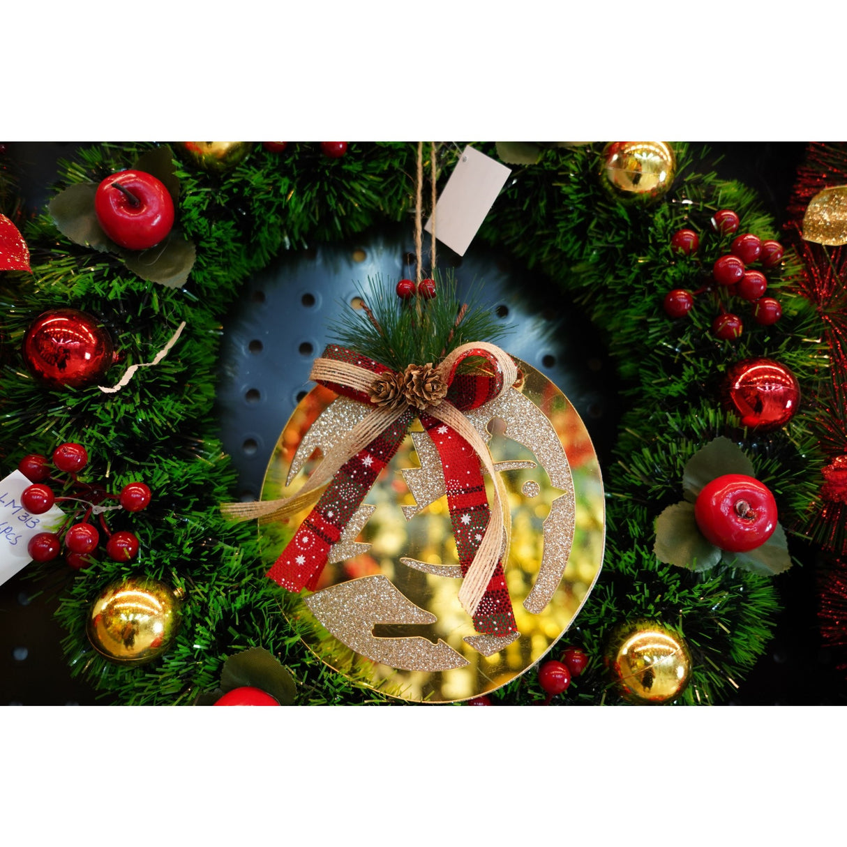 Ornament brad, Vivimall, Pasare, Auriu, Lucios, 17*17CM, Acril, Interior/ Exterior - vivimall.ro