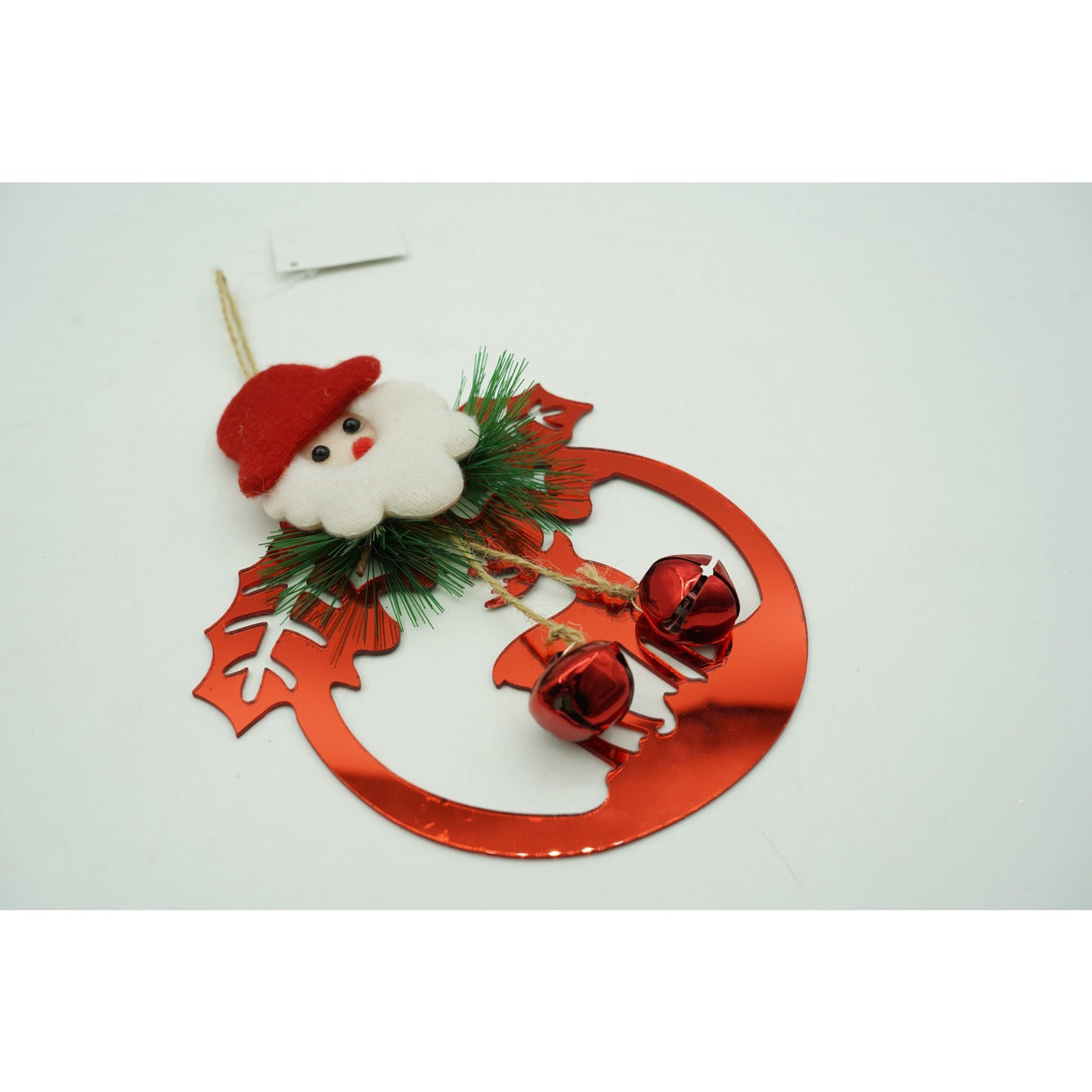 Ornament brad, Vivimall, Ren cu clopotei, Rosu, Lucios, 15*20CM, Acril, Interior/ Exterior - vivimall.ro