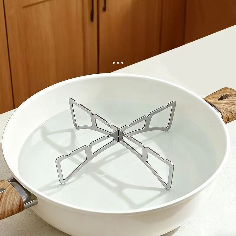 Suport pentru Gatit la Abur, Flippy, din Otel Inoxidabil, 12 x 3 cm, Argintiu