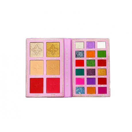 Paleta Farduri Kevin&Coco, Tip Carte, 24 Culori, Iluminator Si Blush Inclus, Dreptunghiulara, 210 G, 16.2 X 10.8 X 2.2 Cm, Valabilitate 3 Ani, Multicolor - vivimall.ro