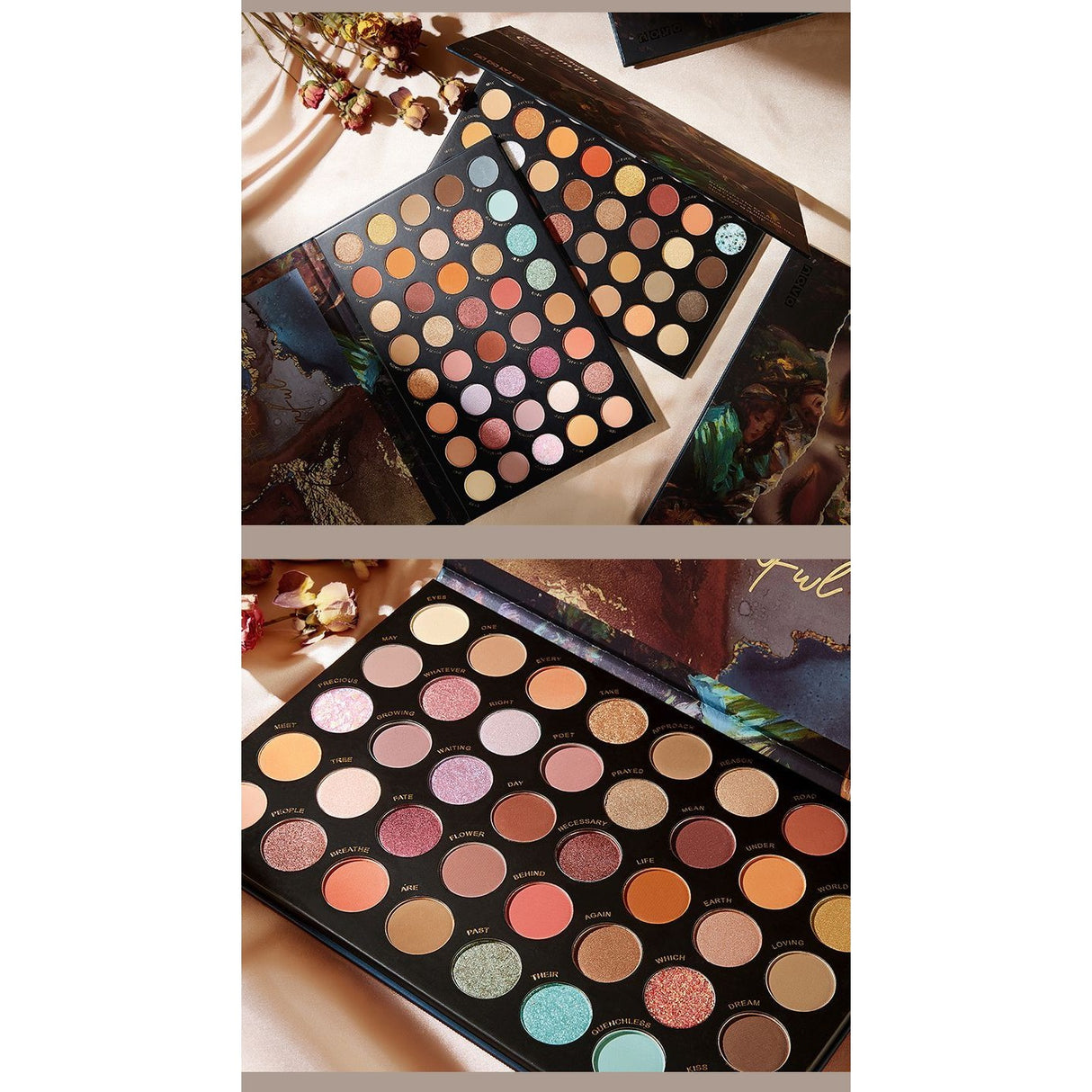 Trusa De Machiaj, Paleta De Farduri Cu 40 De Culori Pigmentate - vivimall.ro