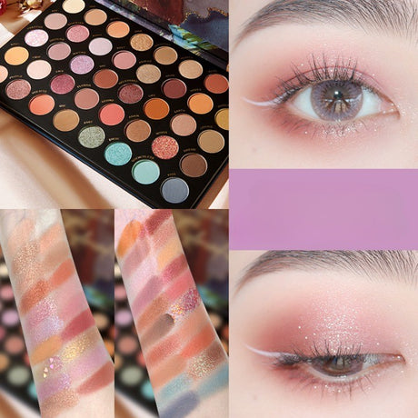 Trusa De Machiaj, Paleta De Farduri Cu 40 De Culori Pigmentate - vivimall.ro