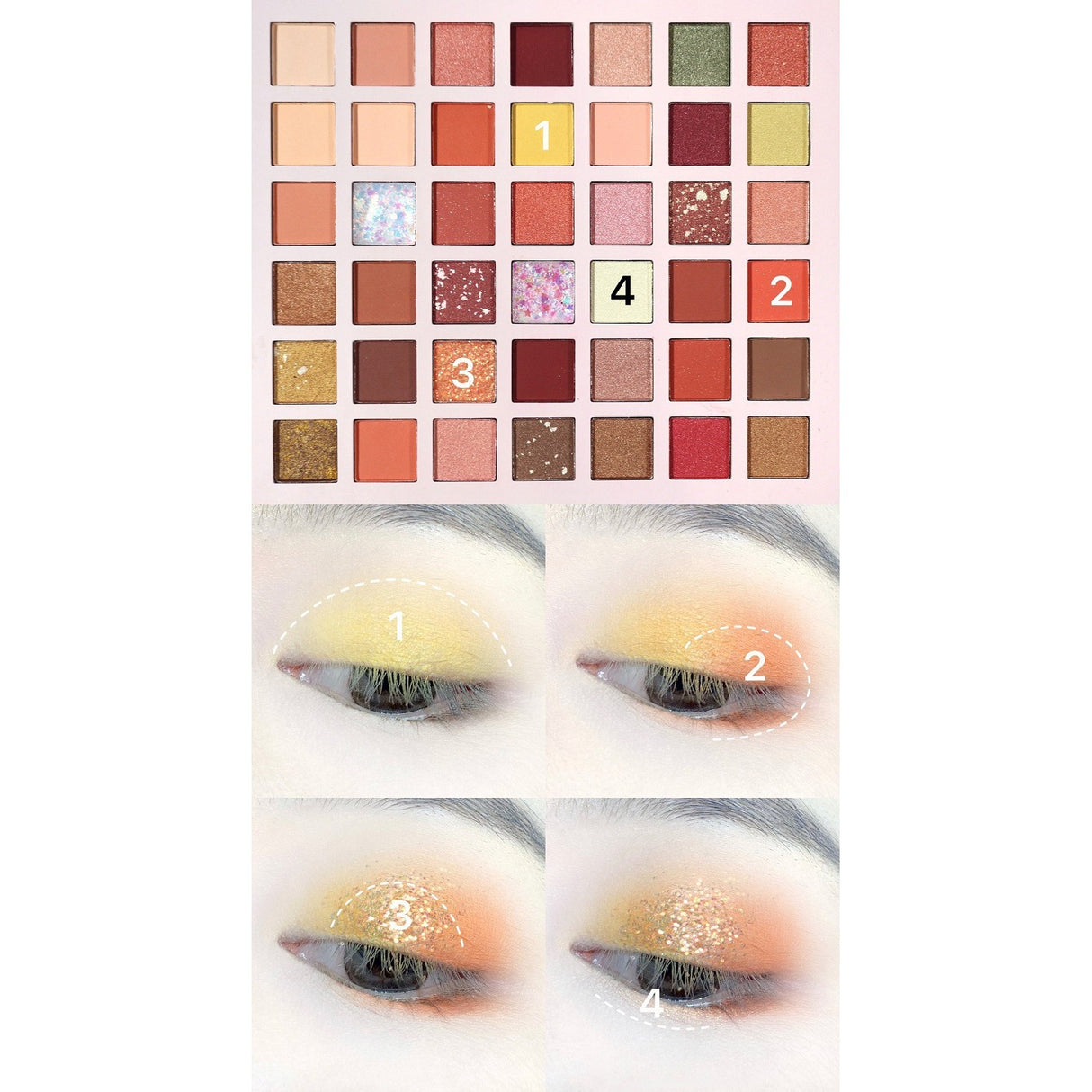 Trusa De Machiaj, Paleta De Farduri Cu 42 De Culori Pigmentate - vivimall.ro