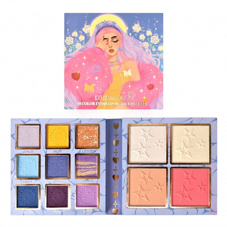 Paleta Farduri Kevin&Coco Varianta 1, 13 Culori, Iluminator Si Blush Inclus, Patrata, 120 G, 10.9 X 10.9 X 1.7 Cm, Valabilitate 3 Ani, Multicolor - vivimall.ro