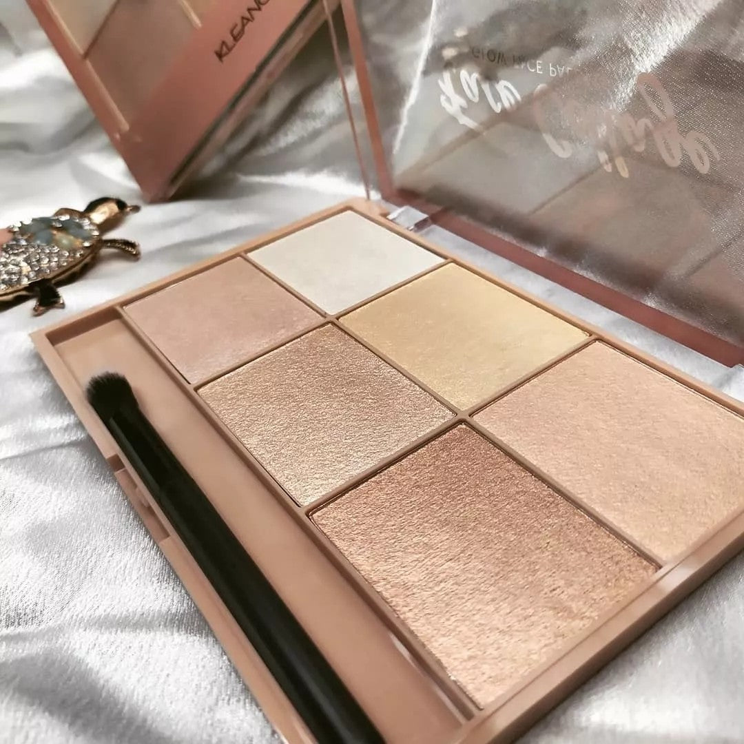 Kiemelő paletta, 6 árnyalat, meleg színek, téglalap alakú, 24 g, 24 hónapos eltarthatóság, barna/sárga