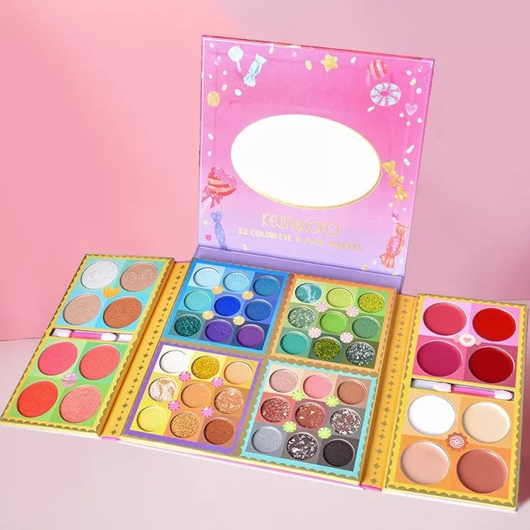 Trusa De Machiaj, Paleta De Farduri Kevin&Coco Cu 52 De Culori Pigmentate - vivimall.ro