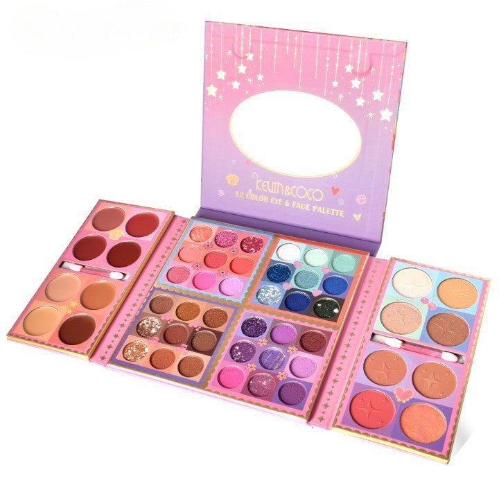 Trusa De Machiaj, Paleta De Farduri Kevin&Coco Cu 52 De Culori Pigmentate Si Nude - vivimall.ro