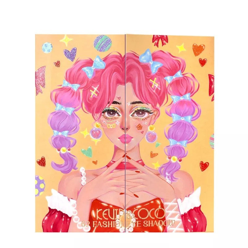 Trusa De Machiaj, Paleta De Farduri Kevin&Coco Cu 62 De Culori Pigmentate - vivimall.ro