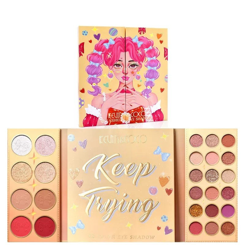 Sminkkészlet, Kevin&Coco szemhéjfesték paletta 62 pigmentált színnel