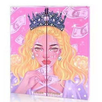 Sminkkészlet, szemhéjfesték paletta, kiemelő és pirosító Kevin&Coco 93 pigmentált színnel