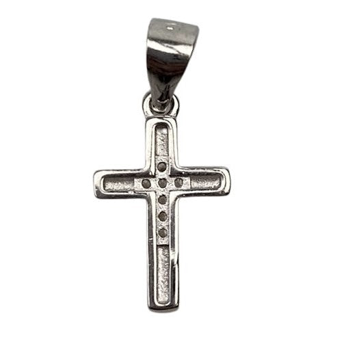 Pandantiv Argint 925 Cruciulita Rodiata cu Pietre - vivimall.ro