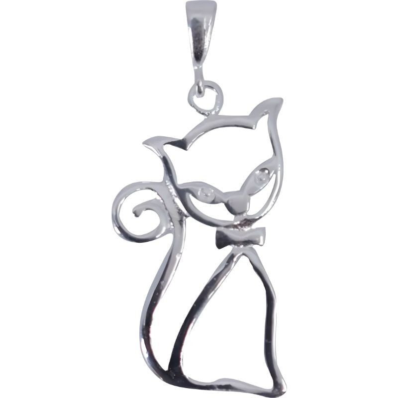 Pandantiv, Jolie Silver, Argint 925, Model Fancy Cat, 38 x 20 mm, 2.4 g - vivimall.ro
