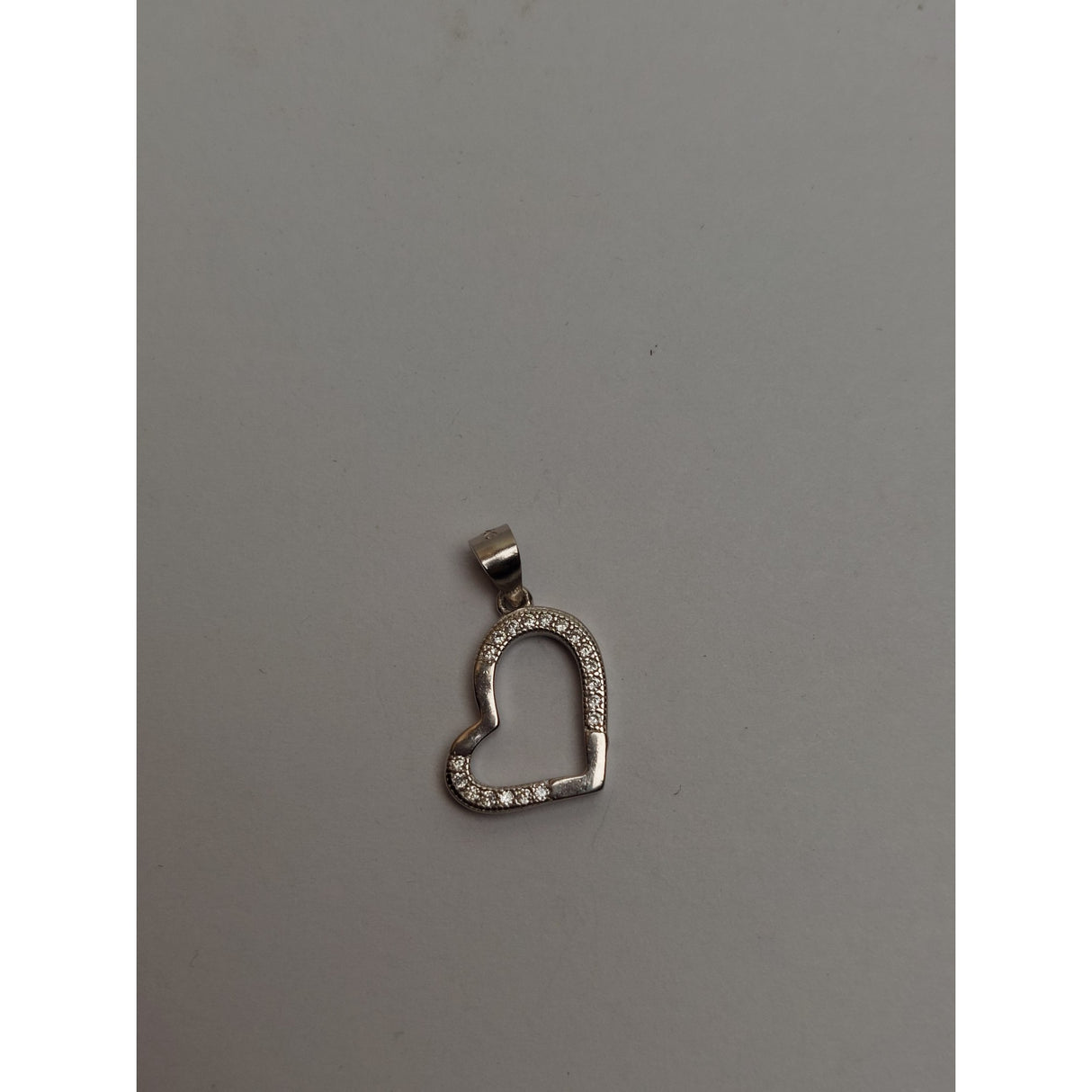 Pandantiv, Jolie Silver, Argint 925, Model Inima Contur Asimetrica, 1.4 G, 1.6 x 1.2 Cm - vivimall.ro