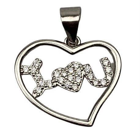 Pandantiv Argint 925 Inima I love u - vivimall.ro