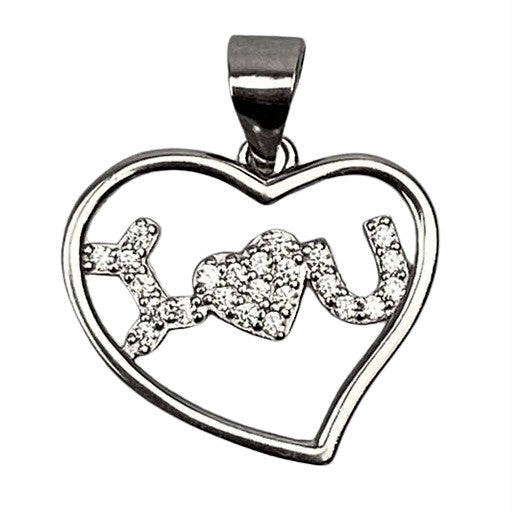 Pandantiv Argint 925 Inima I love u - vivimall.ro