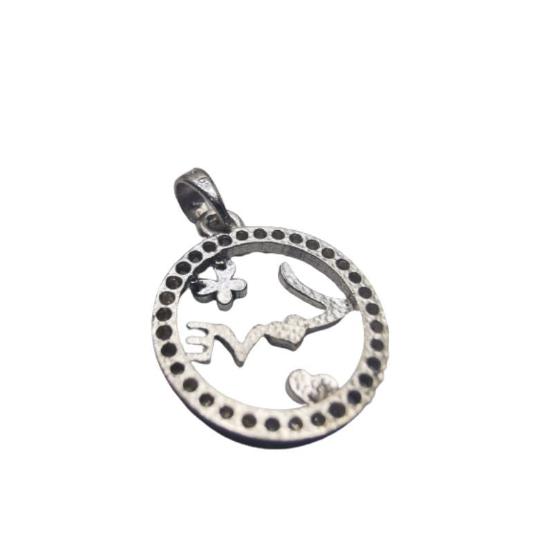 Pandantiv din Argint 925 Jolie Silver, Model Love cu Inima si Fluture, 15 x 15 mm, 1.1 g - vivimall.ro