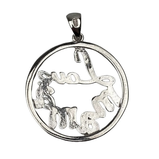 Pandantiv din Argint 925 Jolie Silver, Model Love Mama, 28 x 21 mm, 2.4 g - vivimall.ro