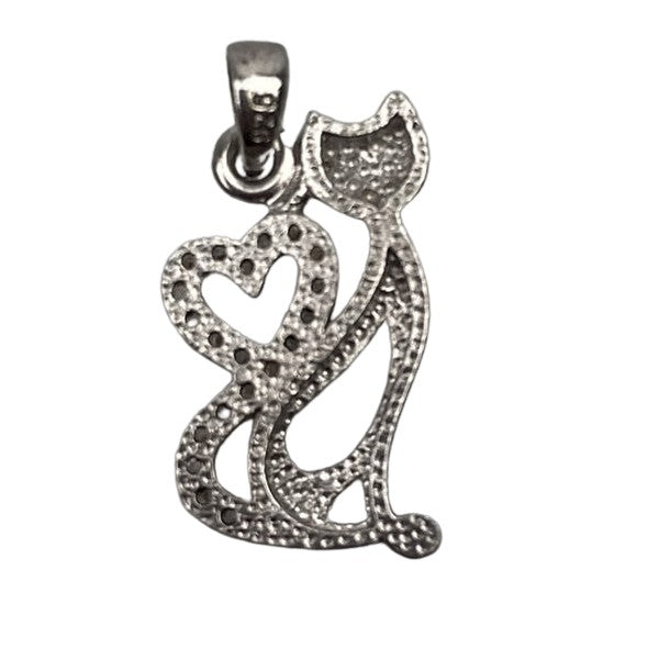 Pandantiv Argint 925 Pisicuta cu Inima - vivimall.ro