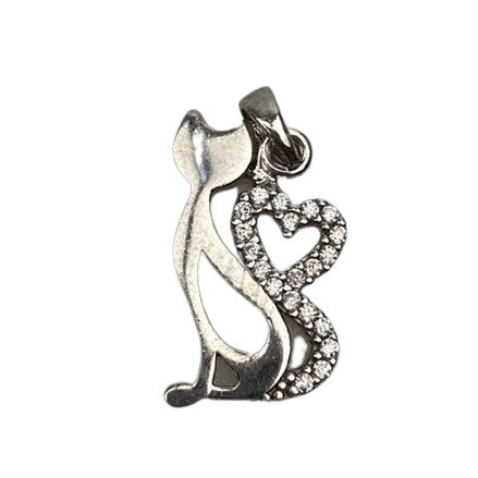 Pandantiv Argint 925 Pisicuta cu Inima - vivimall.ro