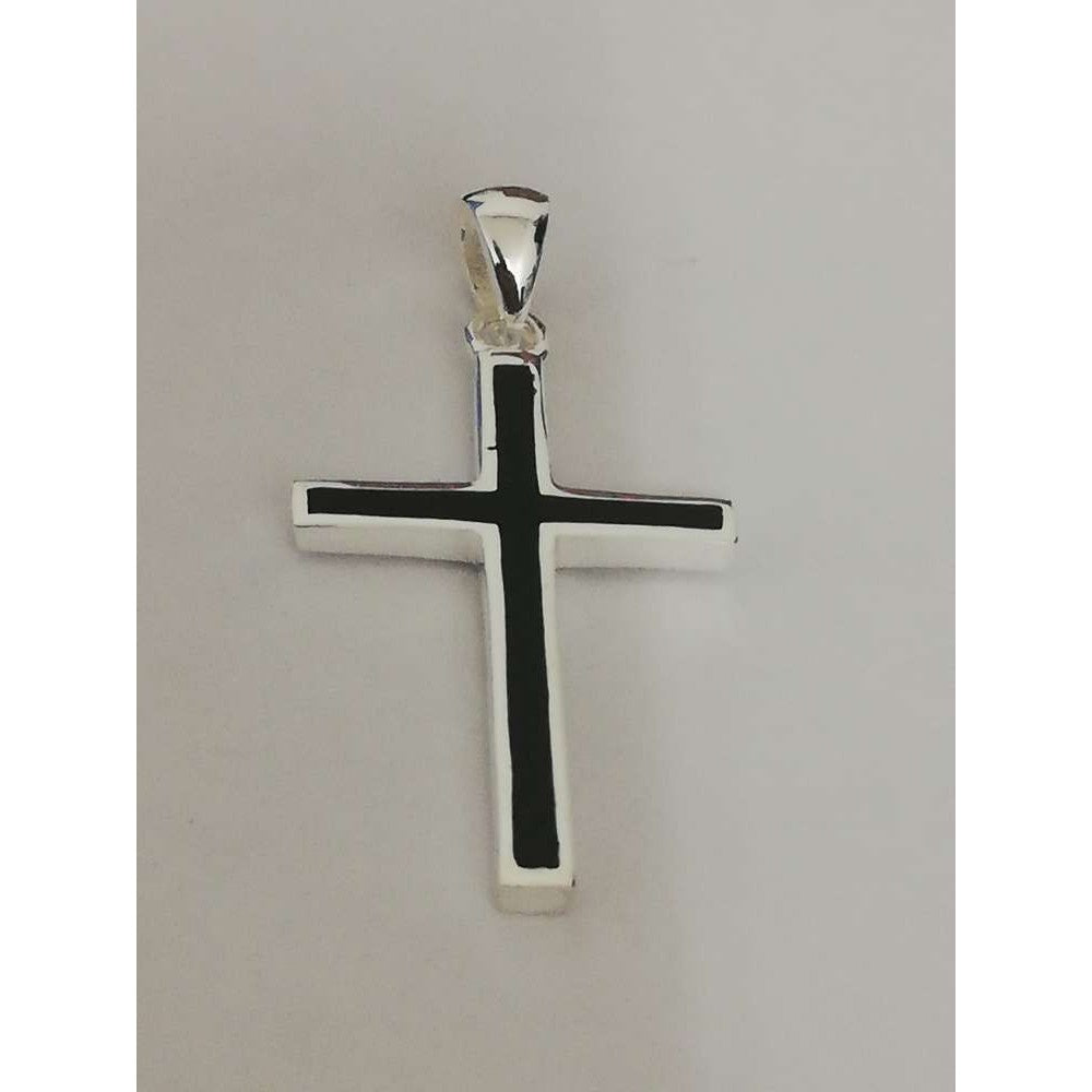 Pandantiv din Argint 925, Cruce cu Onix - vivimall.ro
