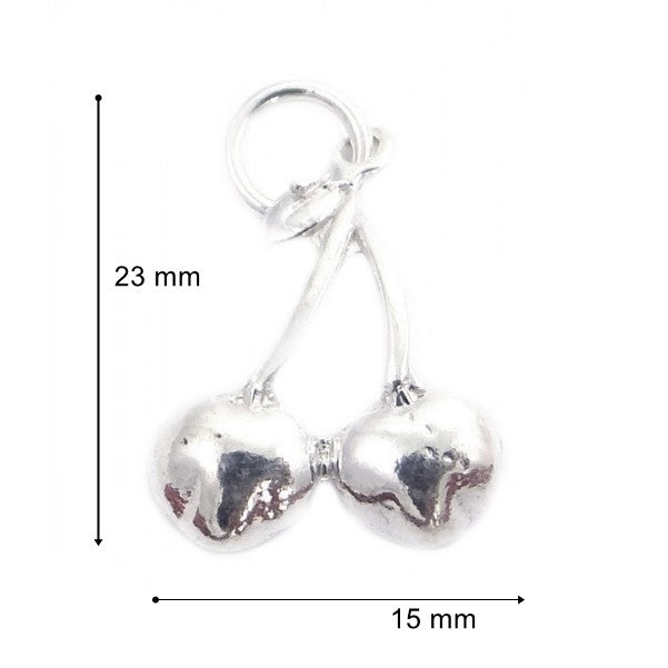 Pandantiv din Argint 925 Jolie Silver, Model Cireasa Dubla, 23 x 15 mm, 1 g - vivimall.ro