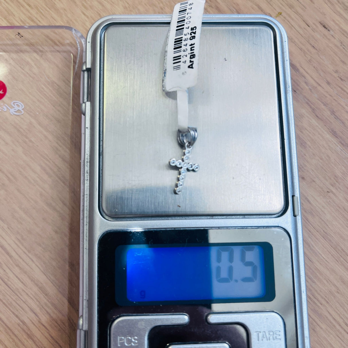 Pandantiv din Argint 925 Jolie Silver, Model Cruce cu Zirconii, 20 x 0.9 mm, 0.5 g - vivimall.ro