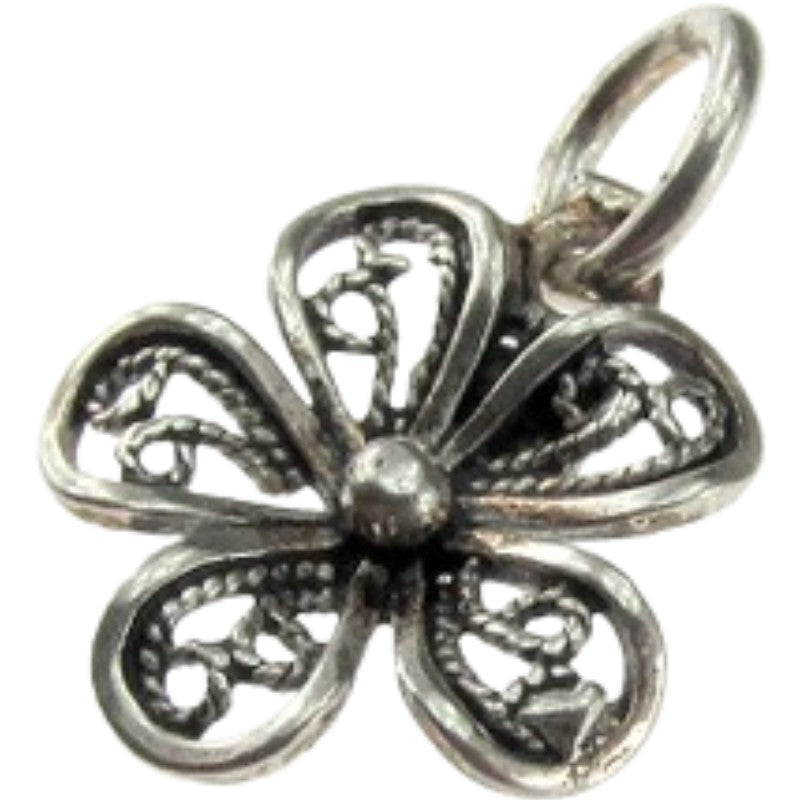 Pandantiv din Argint 925 Jolie Silver, Model Floare Filigran, 17 x 10 mm, 0.6 g - vivimall.ro