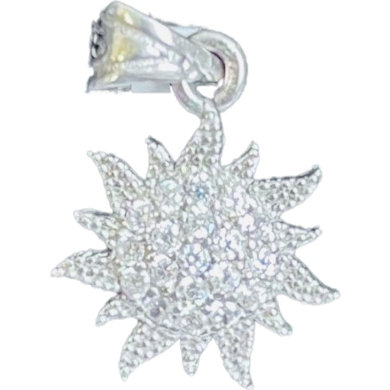 Pandantiv din Argint 925 Jolie Silver, Model Soare cu Zirconii, 20 x 14 mm, 1.8 g - vivimall.ro