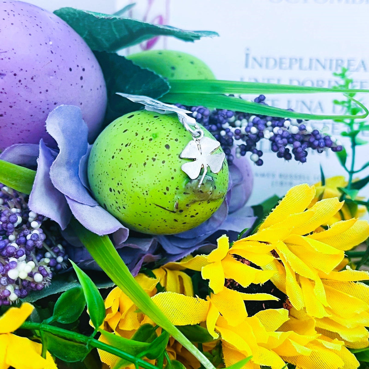 Pandantiv din Argint 925 Jolie Silver, Model Trifoi, 18 x 10 mm, 1 g - vivimall.ro