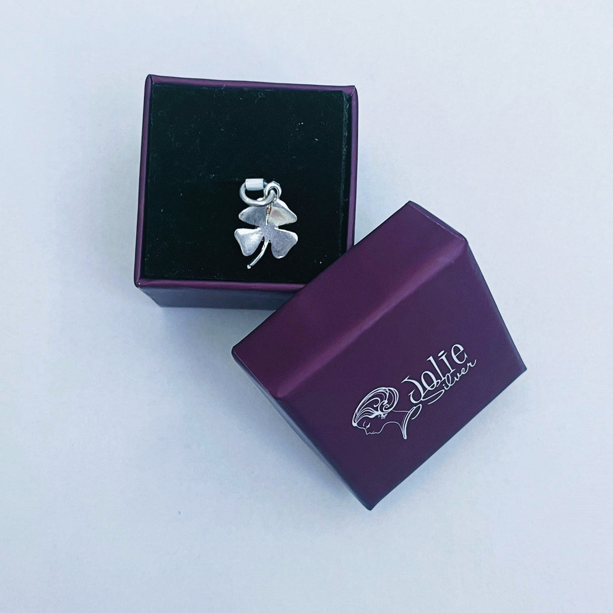 Pandantiv din Argint 925 Jolie Silver, Model Trifoi, 18 x 10 mm, 1 g - vivimall.ro