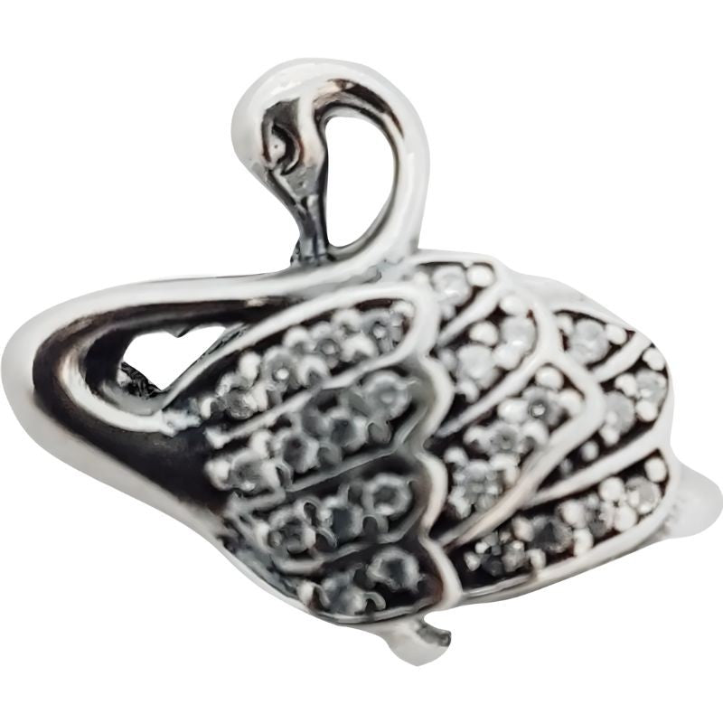 Pandantiv din Argint 925 Lebada cu Zirconii Mica - vivimall.ro