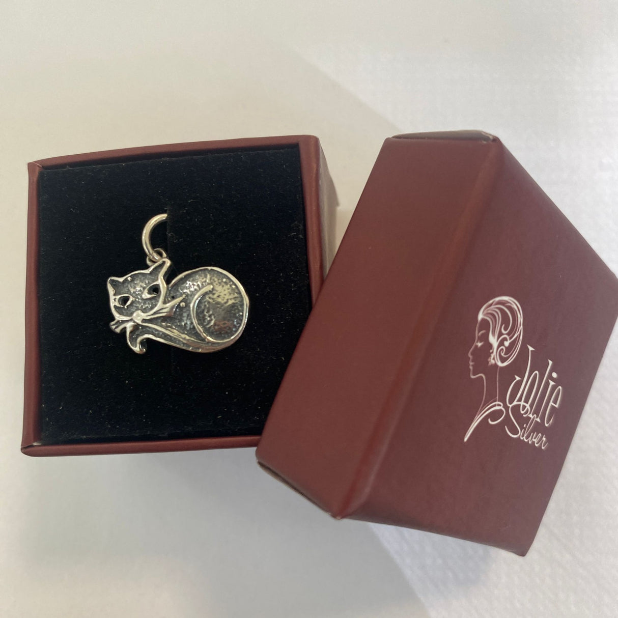 Pandantiv, Jolie Silver, Argint 925, Model Pisica, 1.4 g, 12x18 mm - vivimall.ro