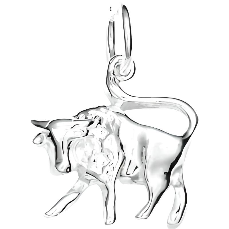 Pandantiv din Argint 925 Jolie Silver, Zodia Taur, 18 x 18 mm, 1 g - vivimall.ro