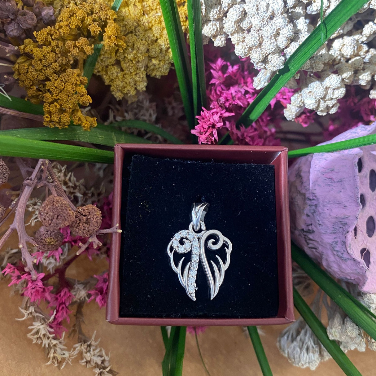 Pandantiv, Jolie Silver, Argint 925, Model 2 Aripi cu Zirconii, 19 x 16 mm, 1.8 g - vivimall.ro